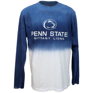 Ombre navy long sleeve t-shirt with Athletic Logo and Penn State Nittany Lions